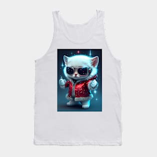 Cute Cosmic Cat - Anime Art design Tank Top